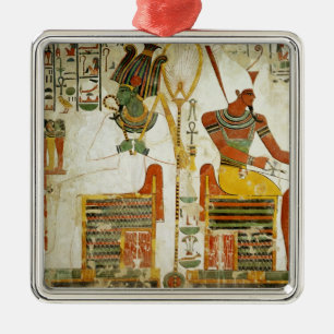 The Gods Osiris and Atum, from Tomb of Metal Tree Decoration