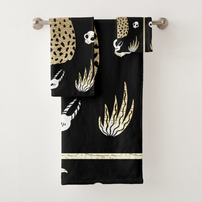The Gold Cheetah Bath Towel Set (Insitu)