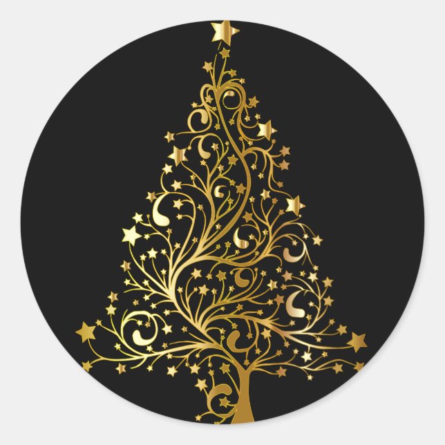 The Gold Christmas Tree Sticker (Front)