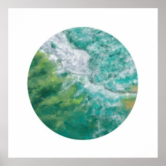 The Gold Coast Ocean (Zen Circle) Poster