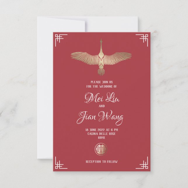 The Gold Crane Invitation (Front)