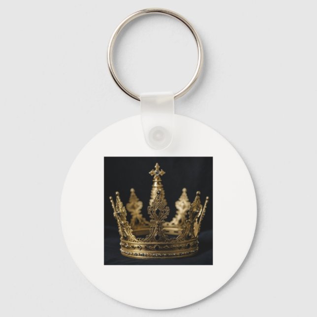 The Gold Crown Sticker  Key Ring (Front)