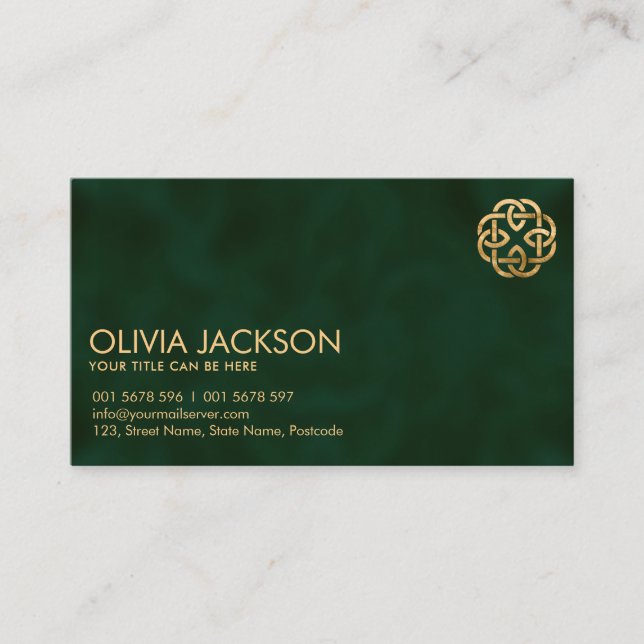 The Gold Dara Celtic Knot  Business Card (Front)