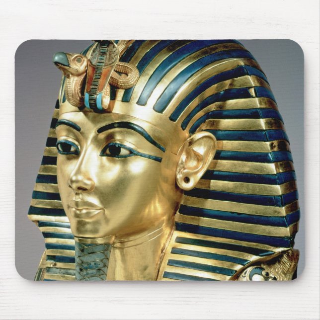 The gold funerary mask, from tomb of Tutankhamun Mouse Mat (Front)