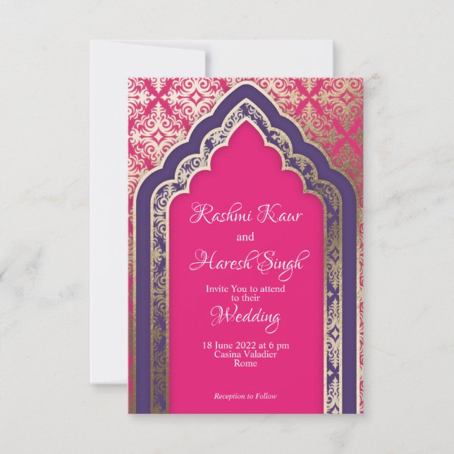 The Gold Portal Indian  Invitation (Front)