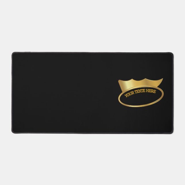 The Gold Tier Gaming Desk Mat (Front)