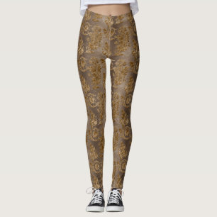 The Gold Velvet  Series Design 8  Leggings