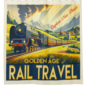 The Golden Age - Bordered Shower Curtain