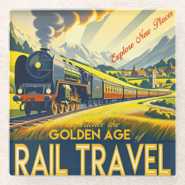 The Golden Age Glass Coaster (Front)