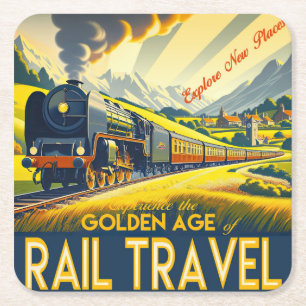 The Golden Age Square Paper Coaster
