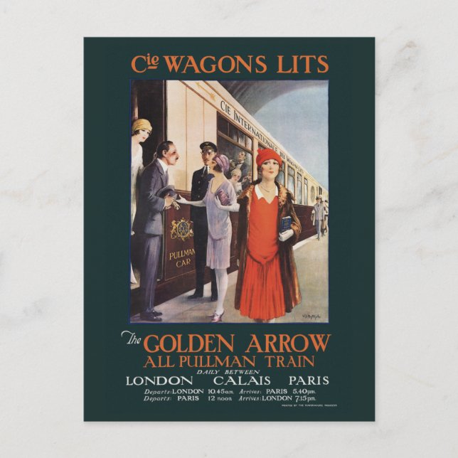The Golden Arrow Vintage Poster 1925 Postcard (Front)