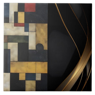 “The Golden Block” Ceramic Tile