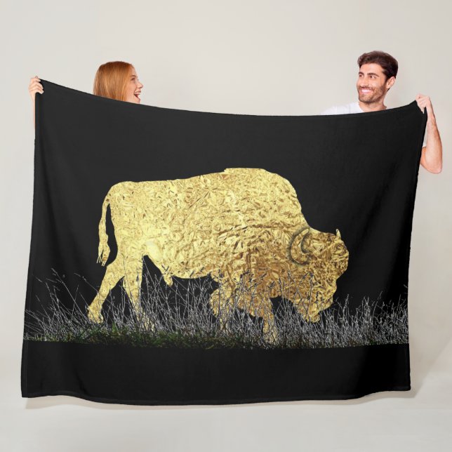 The Golden Buffalo Fleece Blanket (In Situ)