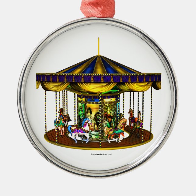 The Golden Carousel Metal Tree Decoration (Front)