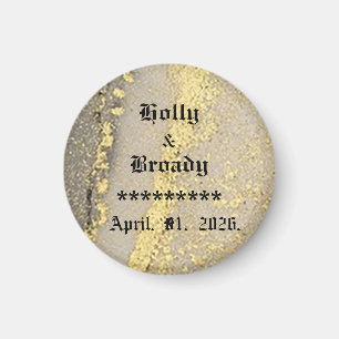 The Golden Day Wedding Magnet