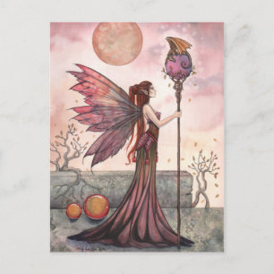 The Golden Dragon Fairy Fantasy Postcard
