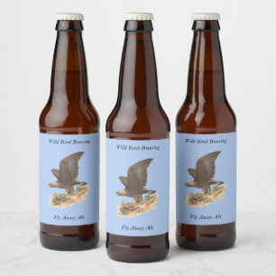 The Golden Eagle (Aquila chrysaetos) NY Bird Image Beer Bottle Label