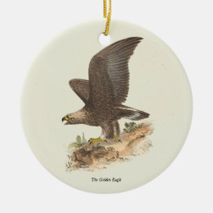 The Golden Eagle	(Aquila chrysaetos) NY Bird Image Ceramic Tree Decoration