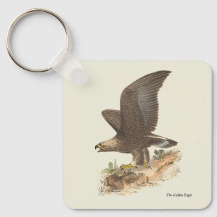 The Golden Eagle	(Aquila chrysaetos) NY Bird Image Key Ring