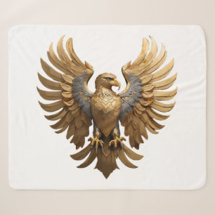The Golden Eagle Sherpa Blanket