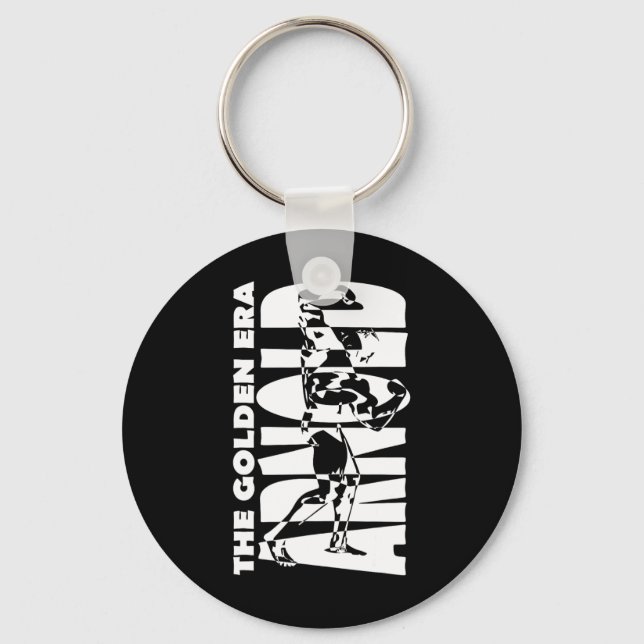 The Golden Era Arnold Bodybuilding  Key Ring (Front)
