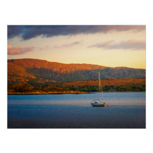 The Golden Evening over Kenmare Bay Poster