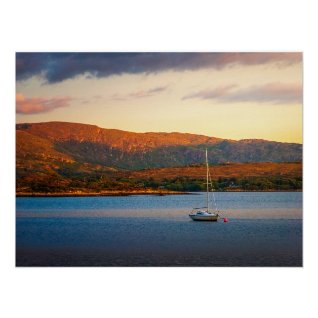 The Golden Evening over Kenmare Bay Poster (Front)