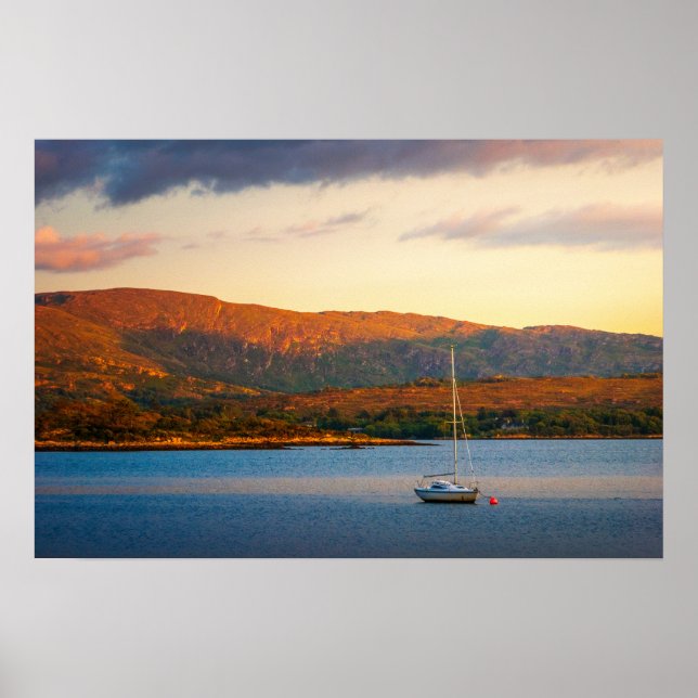 The Golden Evening over Kenmare Bay Poster (Front)