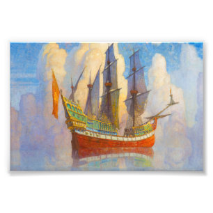 The Golden Galleon by Newell Convers Wyeth Photo Print