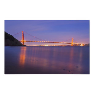 The Golden Gate Bridge at dusk from Kirby Cove Photo Print