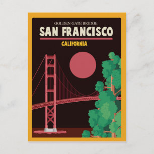 The Golden Gate Bridge at Night Postcard