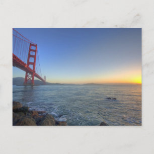 The Golden Gate Bridge at sunrise from Fort Postcard