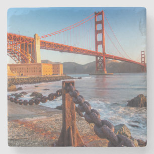The Golden Gate Bridge From Fort Point Stone Coaster