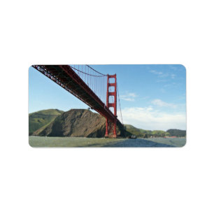 The Golden Gate bridge Label