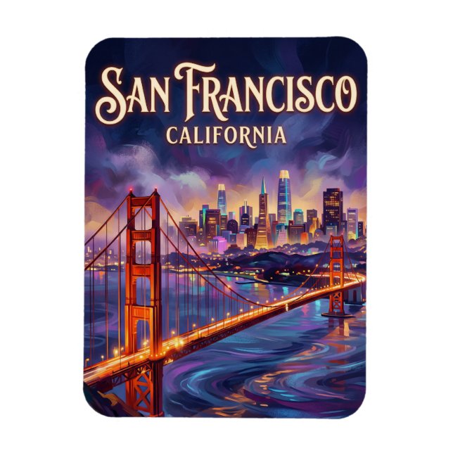The Golden Gate Bridge USA Magnet (Vertical)