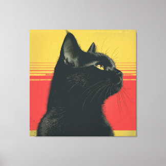 The Golden Gaze Mid-Century Canvas Print