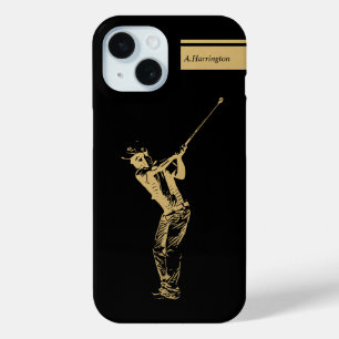 The golden golfer iPhone 15 case