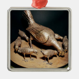 The Golden Hen and her Chicks Metal Tree Decoration