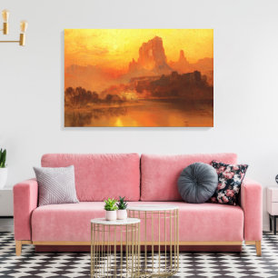 The Golden Hour, Moran, 1875 Canvas Print