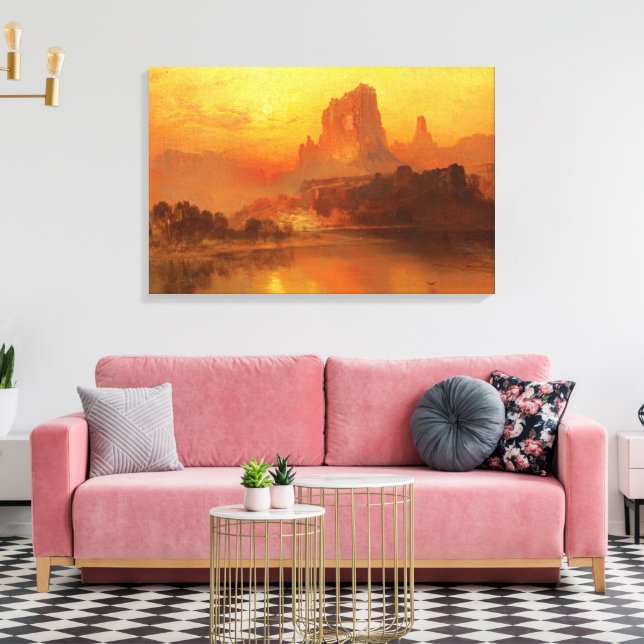 The Golden Hour, Moran, 1875 Canvas Print (Insitu(LivingRoom))