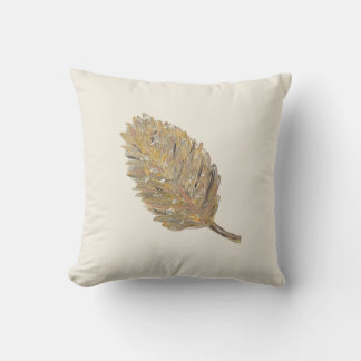The Golden Leaf Pillow -1 in Cream