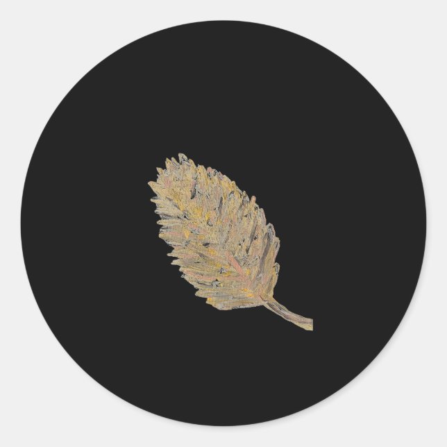 The golden Leaf Stickers - In black  (Front)