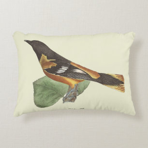 The Golden or Baltimore Oriole (Icterus galbula) Decorative Cushion