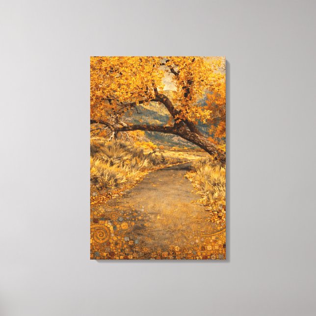 The Golden Path Klimt-inspired Canvas Print (Front)