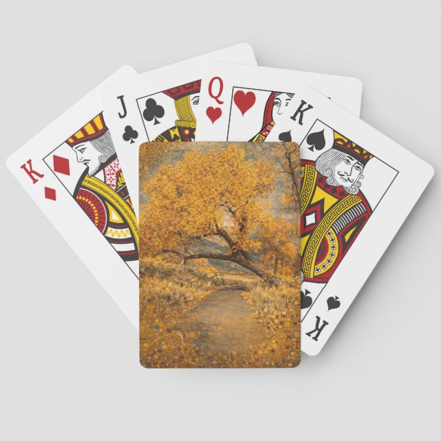 The Golden Path Klimt-inspired Playing Cards (Back)