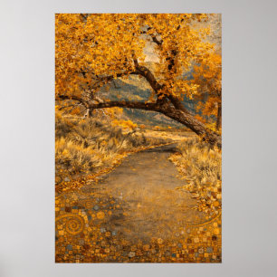 The Golden Path Klimt-inspired Poster
