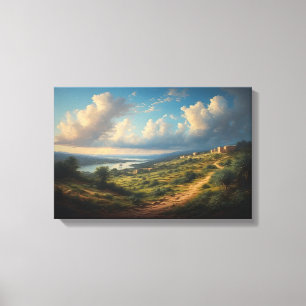 The Golden Path to the Ancient Valley Canvas Print