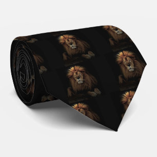 The Golden Proud Lion Africa Tie