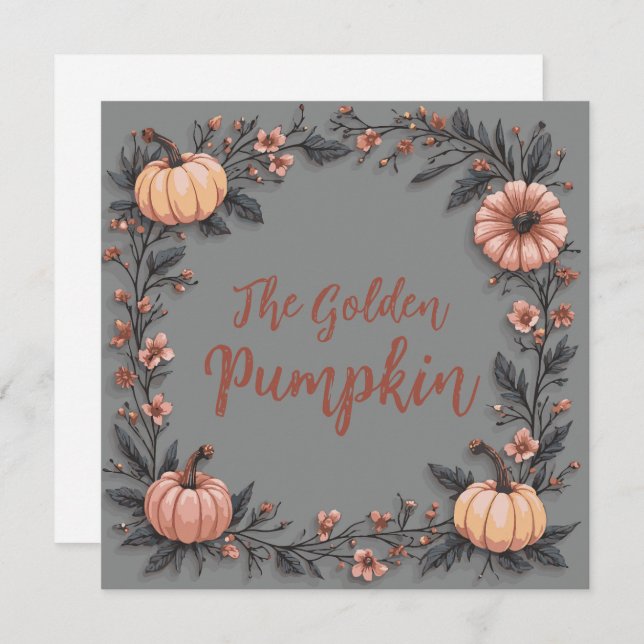 The Golden Pumpkin Invitation (Front/Back)