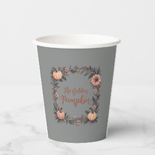 The Golden Pumpkin Paper Cups